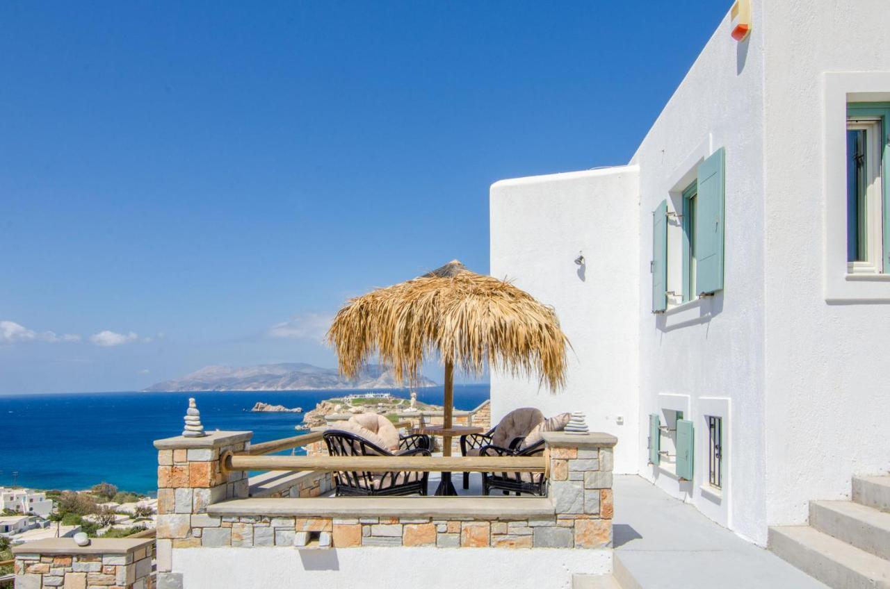 Villa Ios Stylish House Panoramic Sea And Sunset View Exterior foto