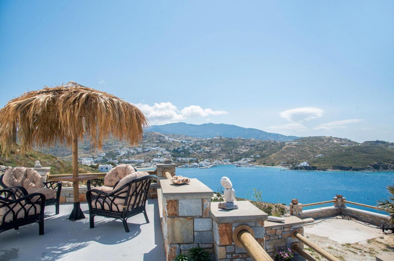 Villa Ios Stylish House Panoramic Sea And Sunset View Exterior foto