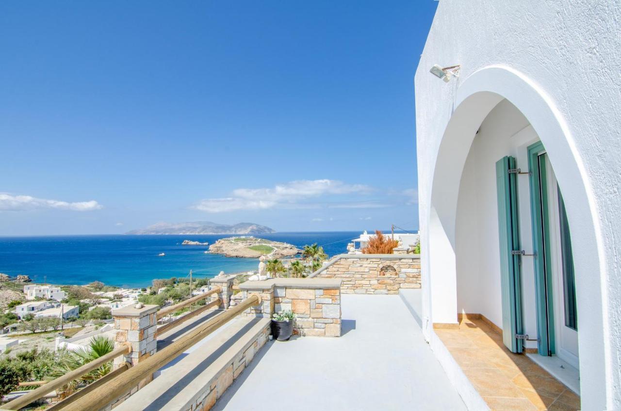 Villa Ios Stylish House Panoramic Sea And Sunset View Exterior foto