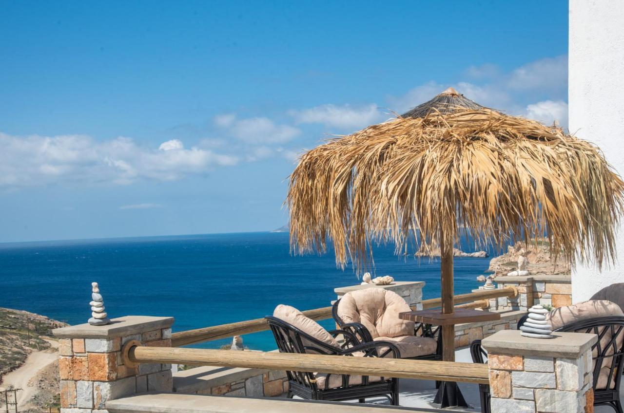 Villa Ios Stylish House Panoramic Sea And Sunset View Exterior foto