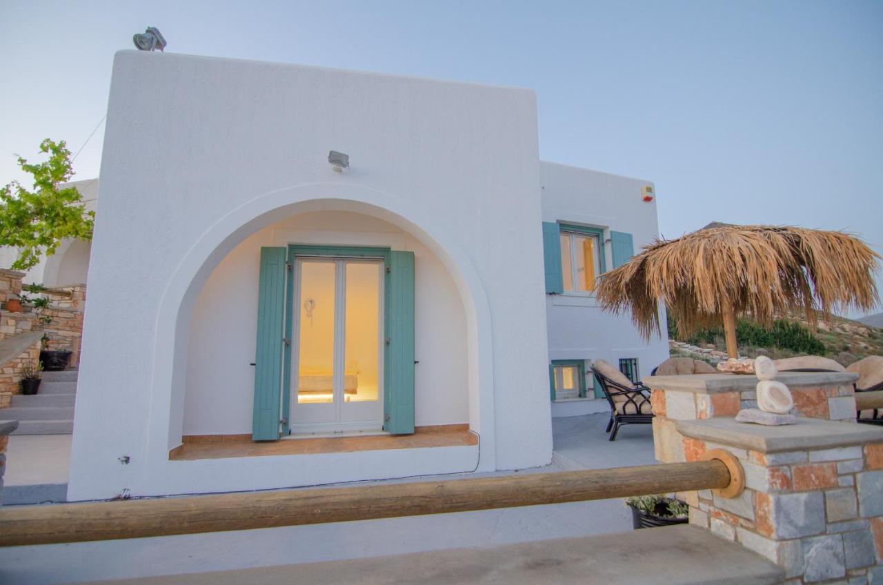 Villa Ios Stylish House Panoramic Sea And Sunset View Exterior foto