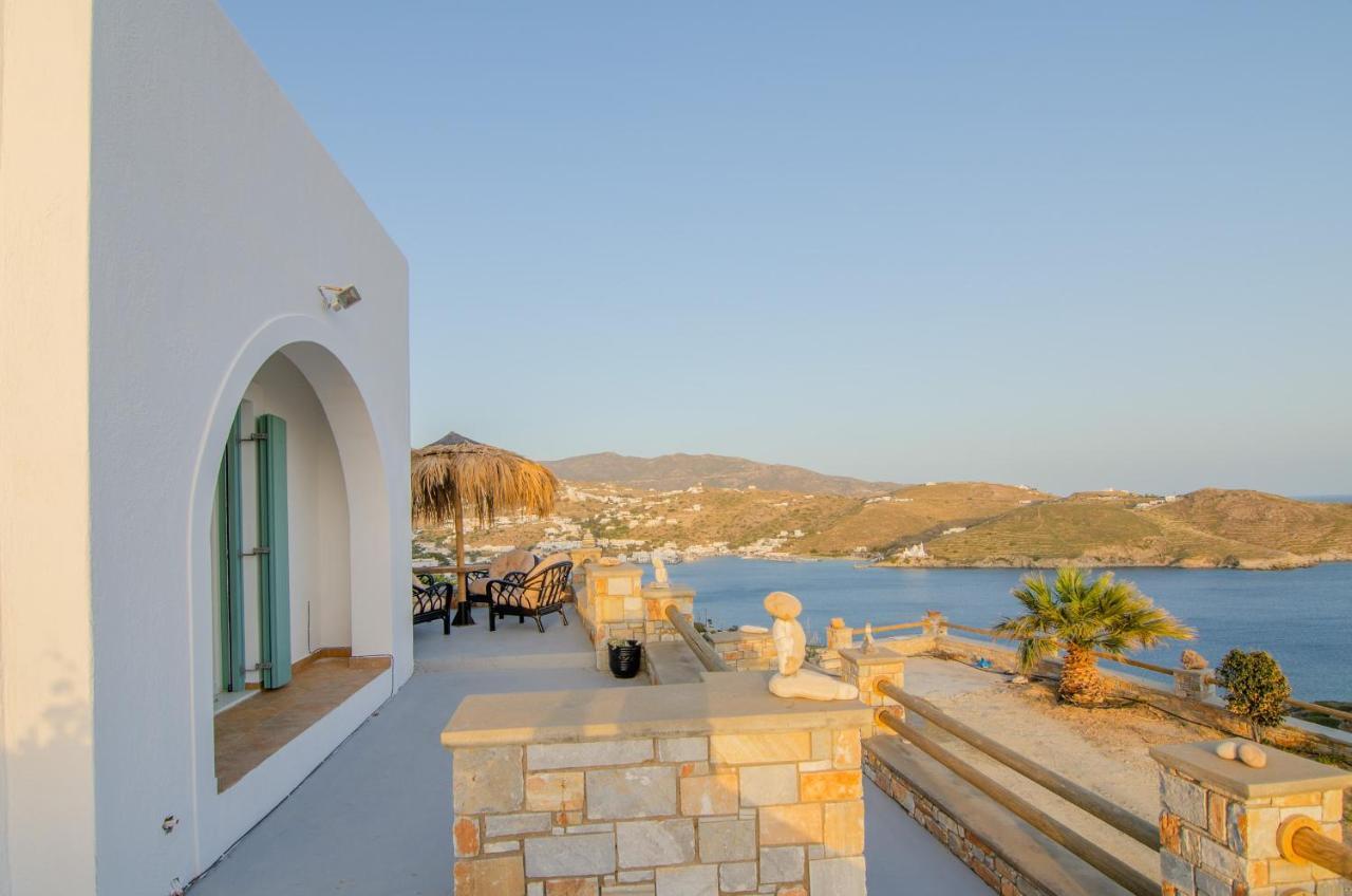 Villa Ios Stylish House Panoramic Sea And Sunset View Exterior foto