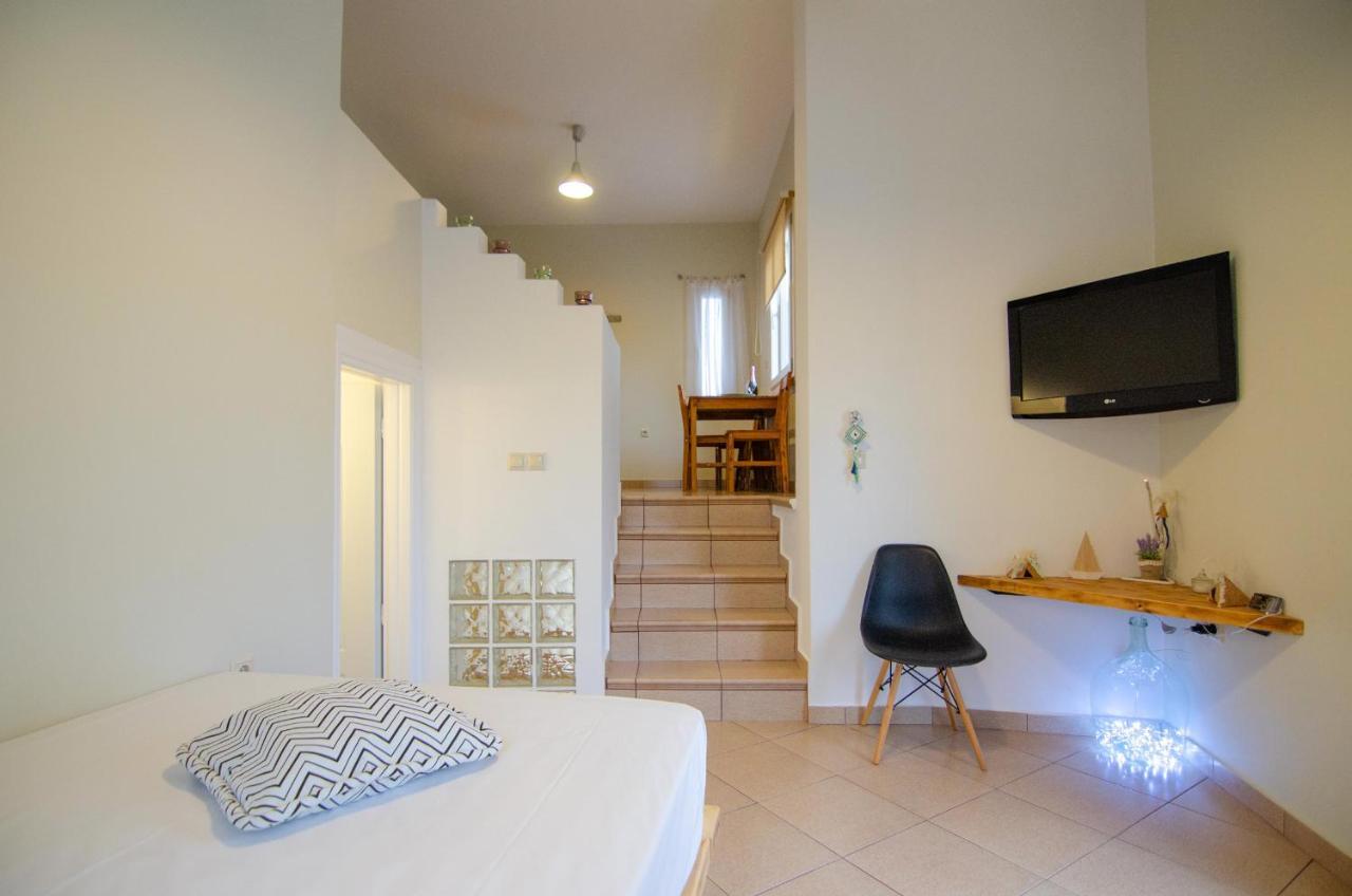 Villa Ios Stylish House Panoramic Sea And Sunset View Exterior foto